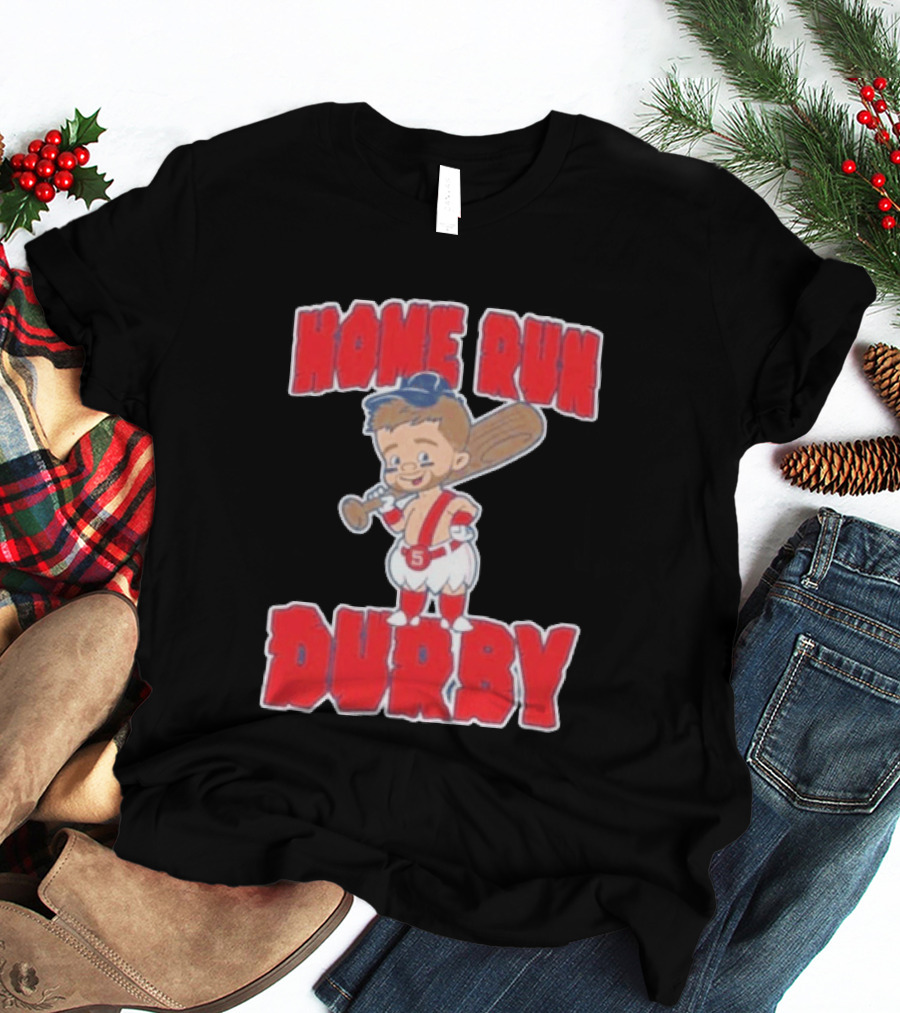 Boston Red Sox Payton Tolle Home Run Durby Cartoon Baseball Player In Red And White Uniform T-Shirt