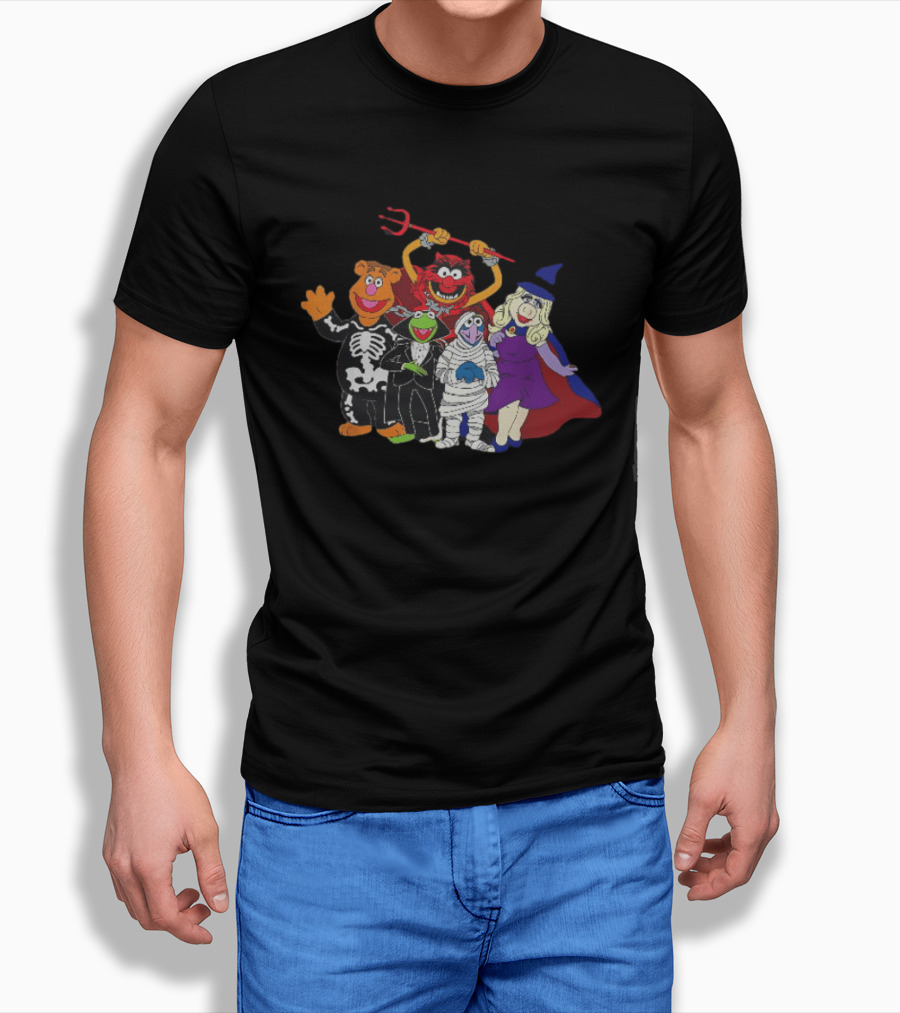 Fozzie Bear Kermit Animal Gonzo Miss Piggy The Muppets Halloween Costumes T-Shirt