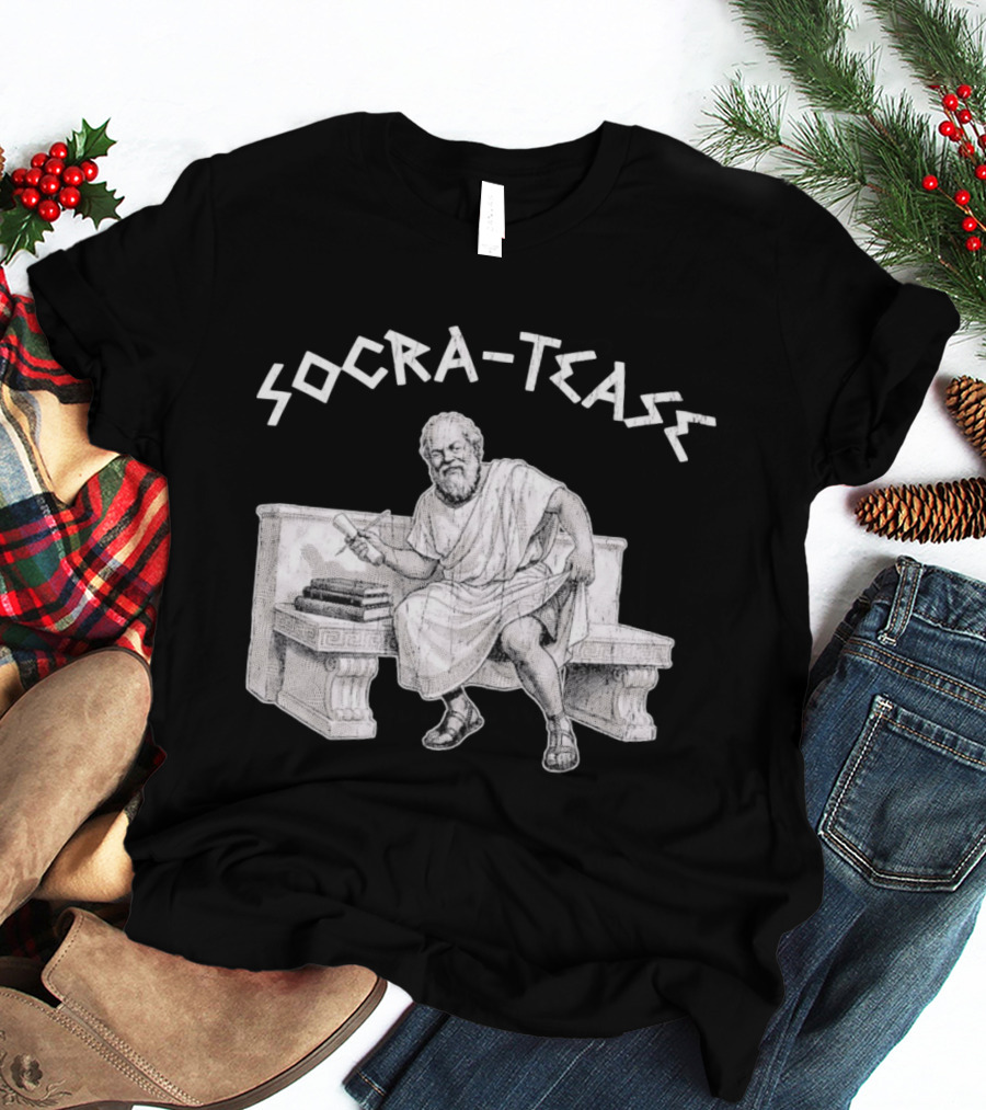 Socra Tease Socrates Philosopher Pun Philosophy Classic Bench T-Shirt