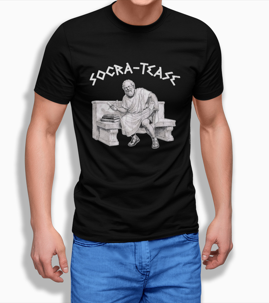 Socra Tease Socrates Philosopher Pun Philosophy Classic Bench T-Shirt