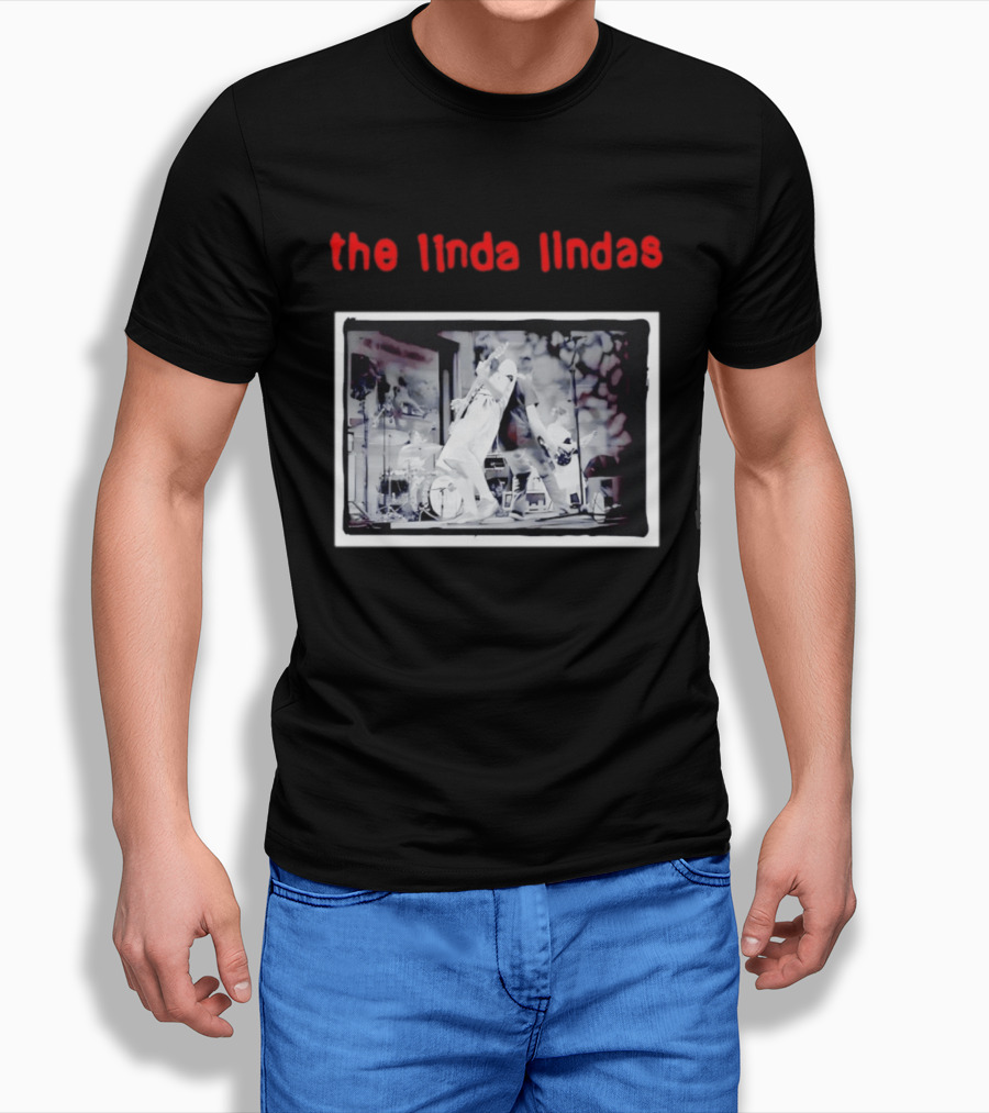 The Linda Lindas Live Performance Punk Rock Black And White Stage Scene T-Shirt
