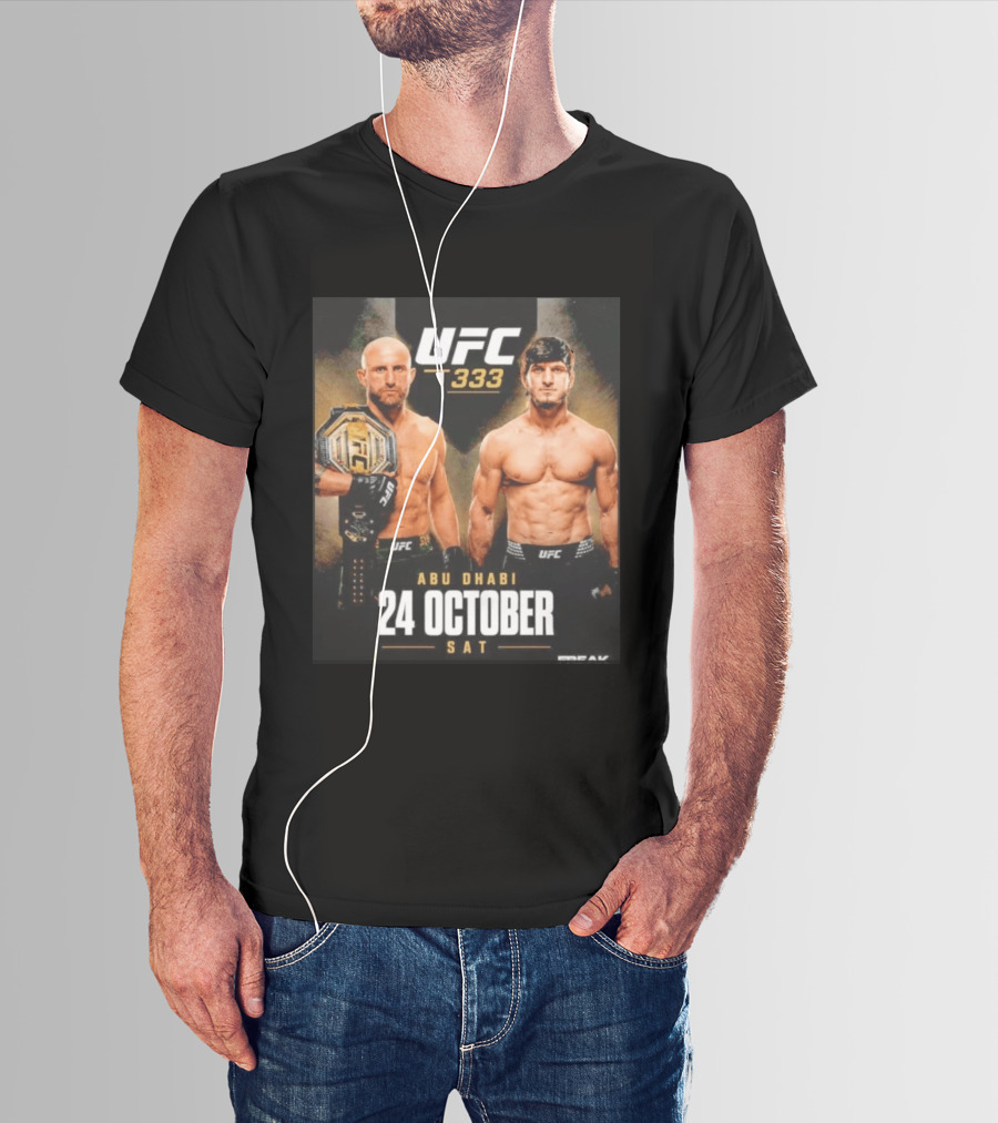 UFC 333 Alexander Volkanovski Vs Movsar Evloev 24 October Abu Dhabi Event T-Shirt