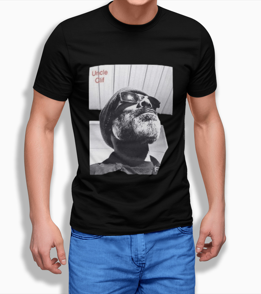 Uncle Clif Bring Back Common Sense Vintage Style Black And White Bearded Man In Sunglasses T-Shirt