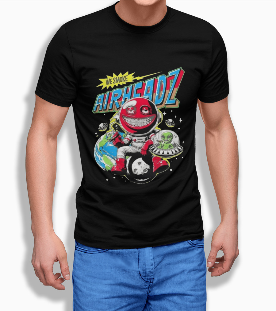 We Smoke Airheadz Astronaut Alien Space Adventure T-Shirt