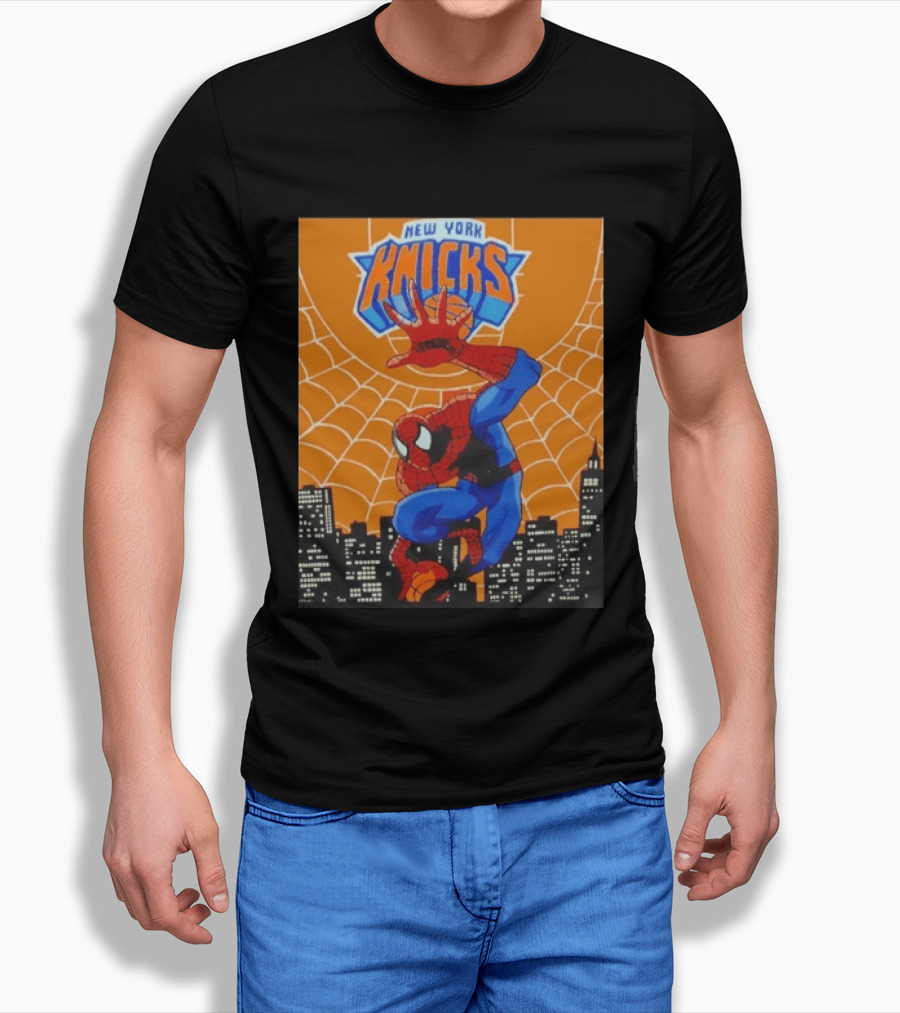 New York Knicks Spider Man Basketball T-Shirt
