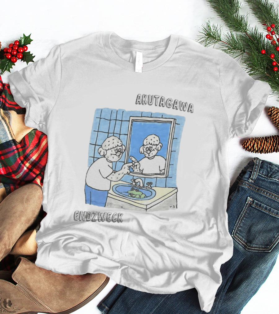 Akutagawa Endzweck Cartoon Mirror Reflection With Frog T-Shirt