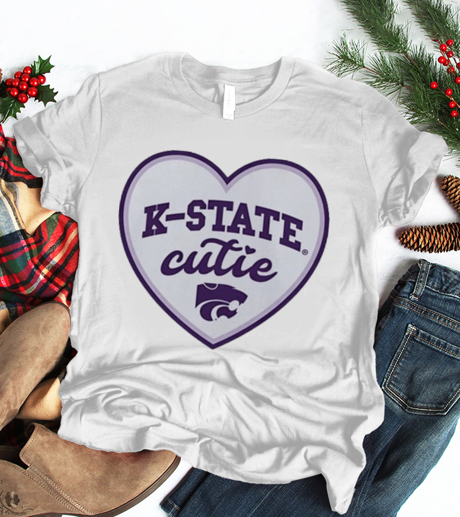 K State Cutie Heart Kansas State Wildcats T-Shirt