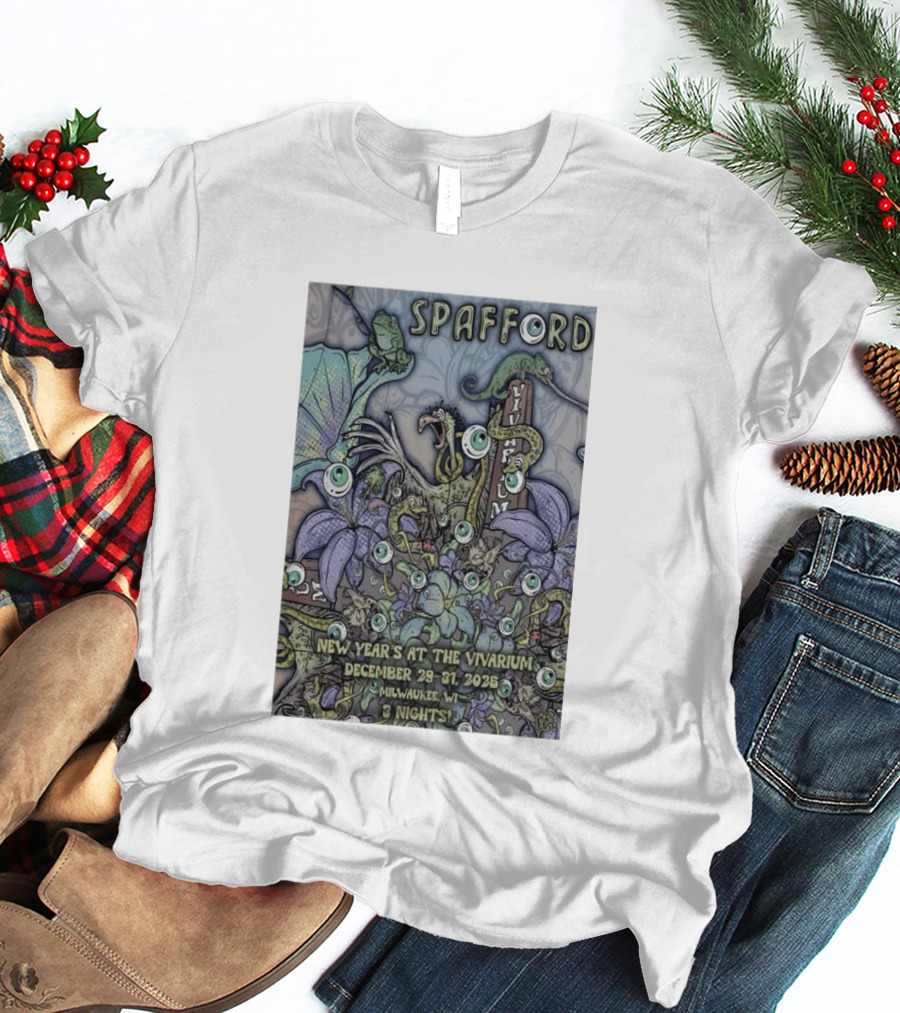 Spafford New Year’s At The Vivarium December 29 31 2026 Milwaukee WI 3 Nights T-Shirt