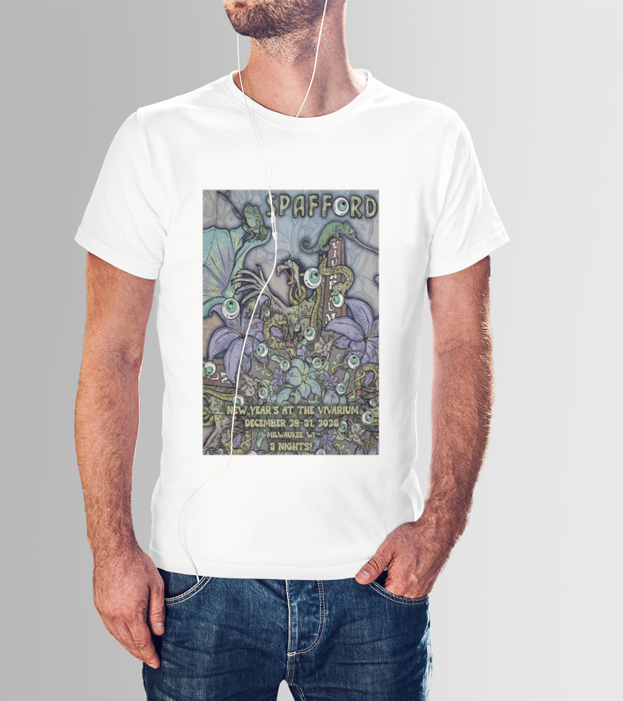 Spafford New Year’s At The Vivarium December 29 31 2026 Milwaukee WI 3 Nights T-Shirt