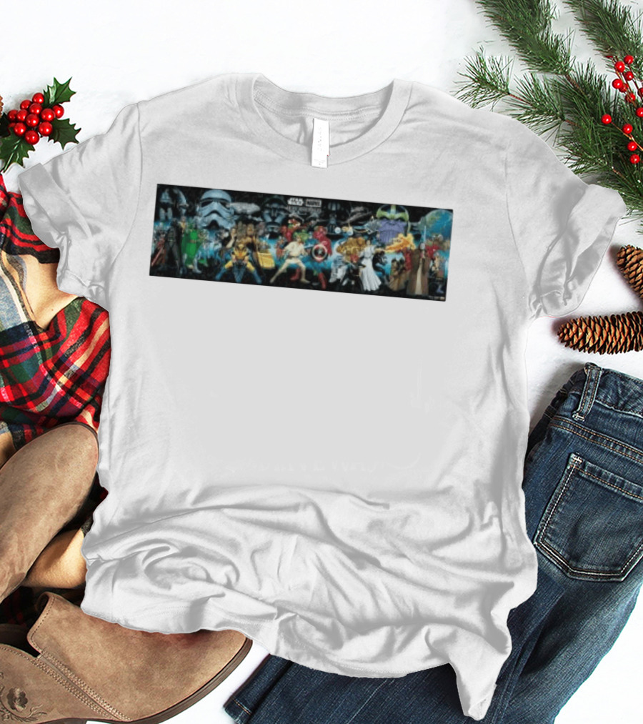 Star Wars X Marvel Hope Assembles Characters Lineup T-Shirt