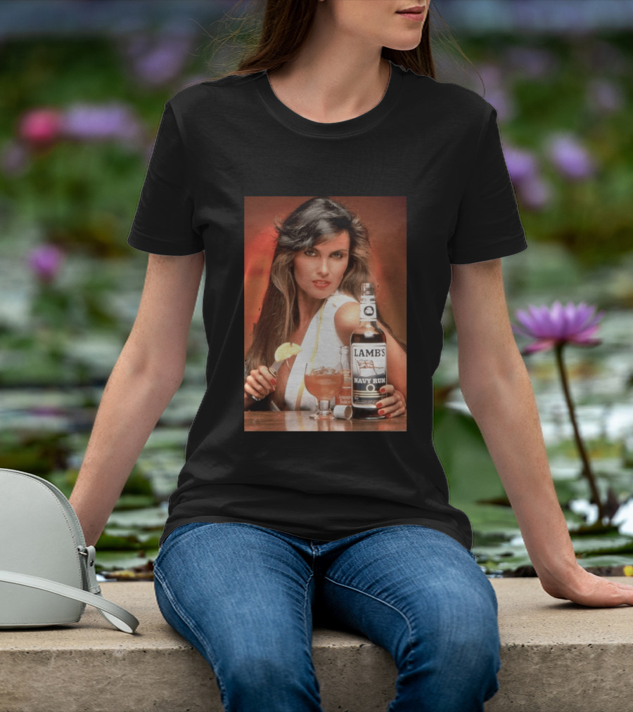 Lamb's Navy Rum Caroline Munro Orange Juice Cocktail Advertising T-Shirt