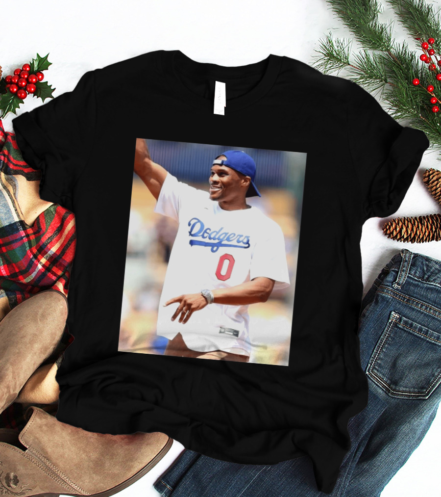 Russell Westbrook Dodgers 0 Jersey Celebration T-Shirt