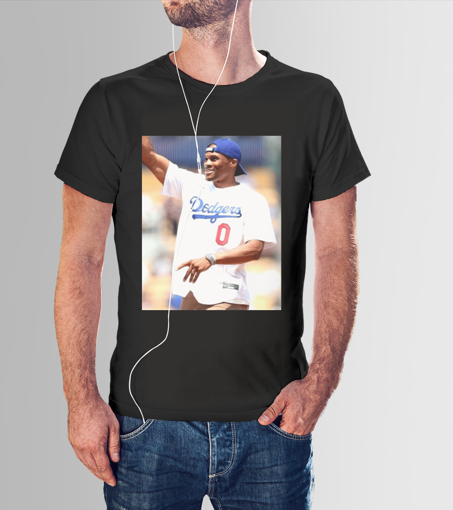 Russell Westbrook Dodgers 0 Jersey Celebration T-Shirt