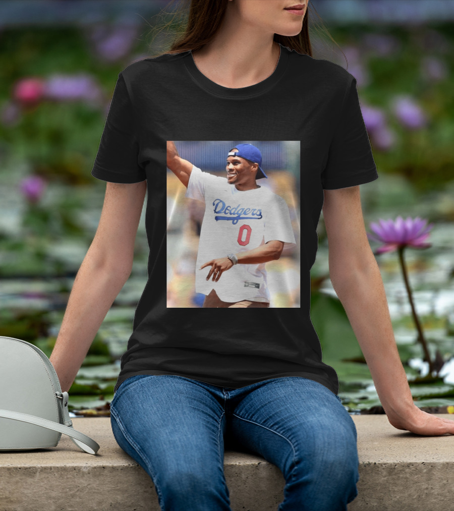 Russell Westbrook Dodgers 0 Jersey Celebration T-Shirt