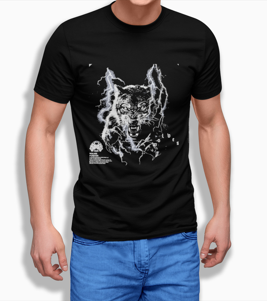 Darcsport Wolves Club Electric Lightning Wolf T-Shirt
