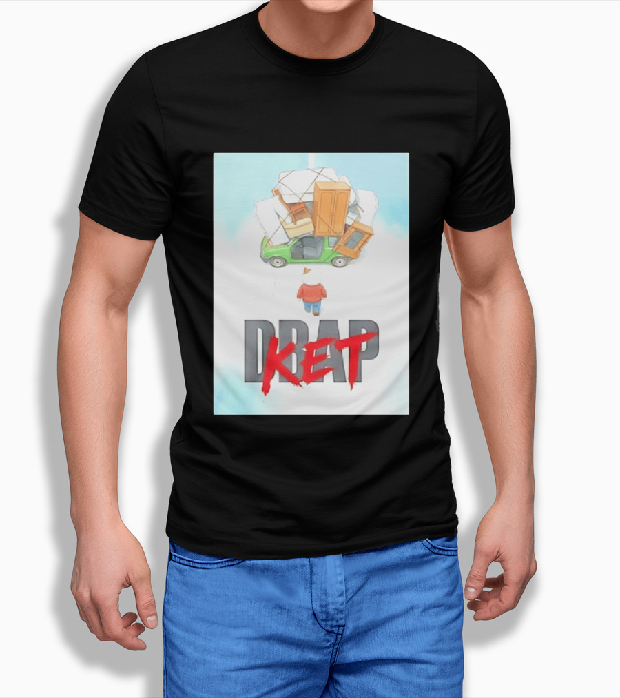 Drap Ket Cat Moving Day Car Furniture Chaos T-Shirt