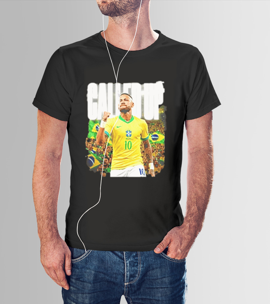 Neymar Brazil Called Up Football 10 Jersey Celebration T-Shirt