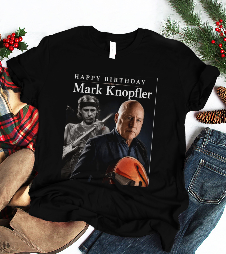 Mark Knopfler Birthday Celebration With Iconic Guitar T-Shirt