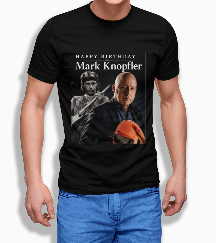 Mark Knopfler Birthday Celebration With Iconic Guitar T-Shirt