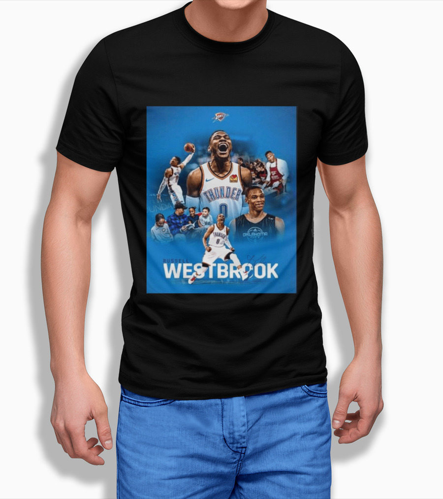 Russell Westbrook OKC Thunder Thank You For Everything Retirement T-Shirt