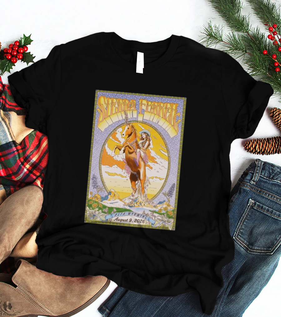 Sierra Ferrell August 9 2026 Alta Wyoming Grand Targhee Bluegrass Festival Tour Horse And Woman T-Shirt