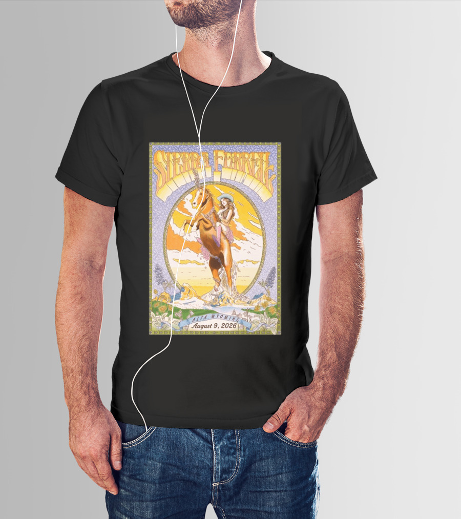 Sierra Ferrell August 9 2026 Alta Wyoming Grand Targhee Bluegrass Festival Tour Horse And Woman T-Shirt
