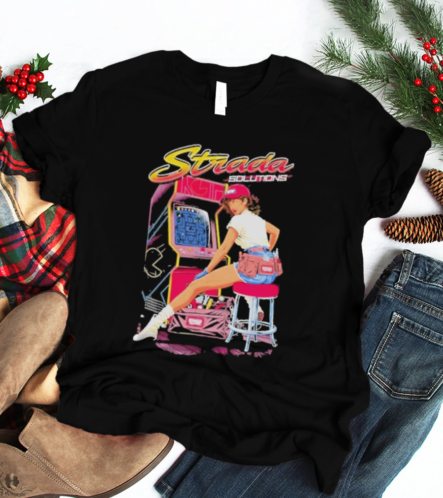 Strada Solutions Arcade Mechanic Retro Gaming T-Shirt