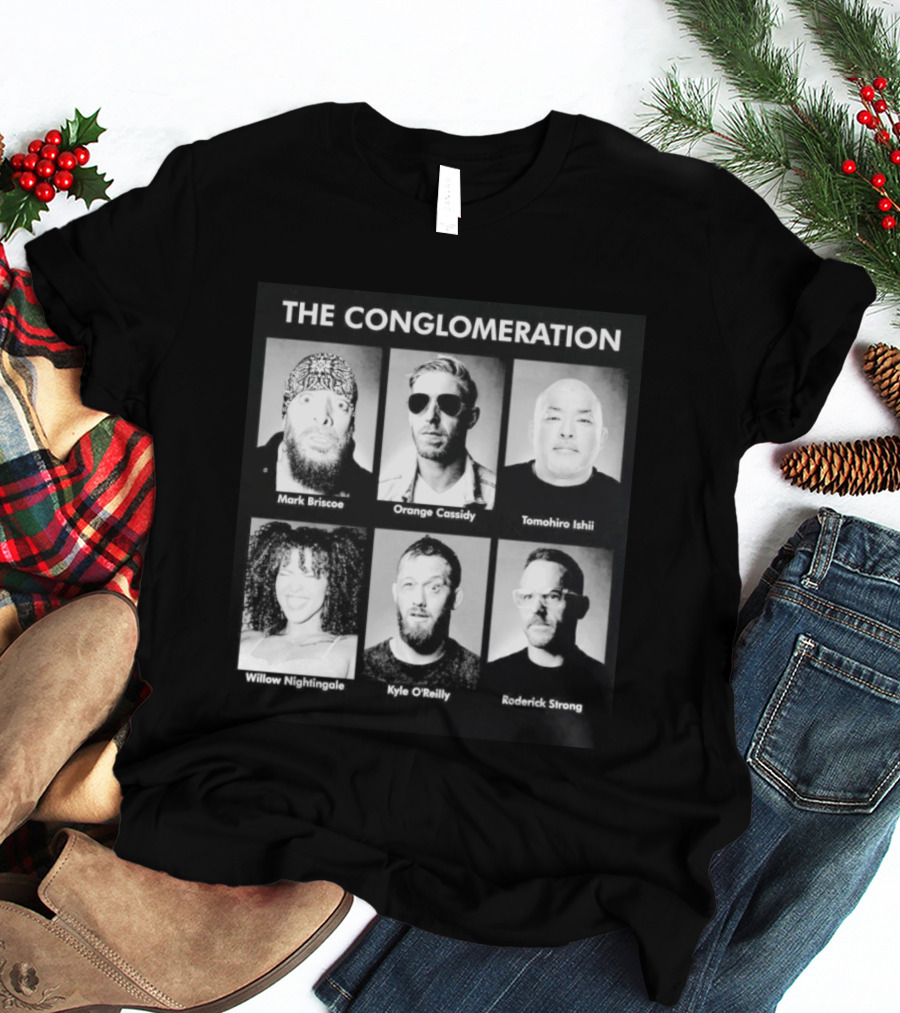 The Conglomeration Mark Briscoe Orange Cassidy Tomohiro Ishii Willow Nightingale Kyle O'Reilly Roderick Strong T-Shirt