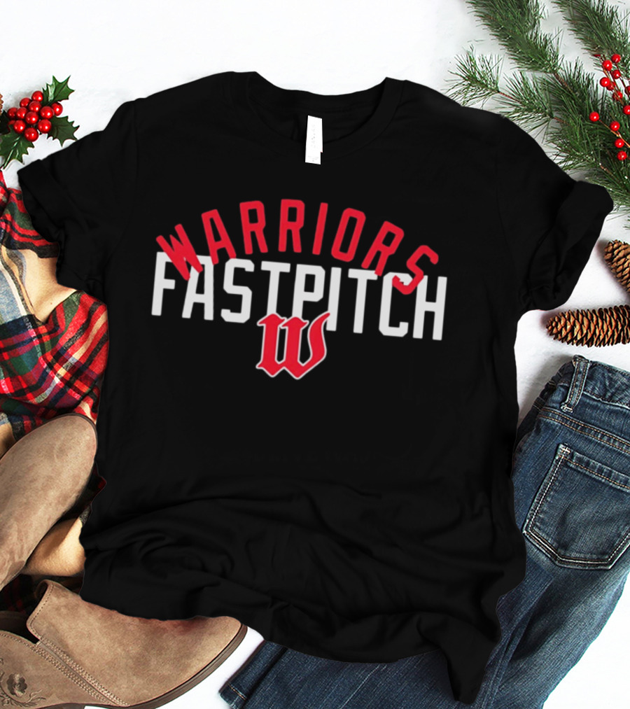 Warriors Fastpitch W Logo Softball Team T-Shirt