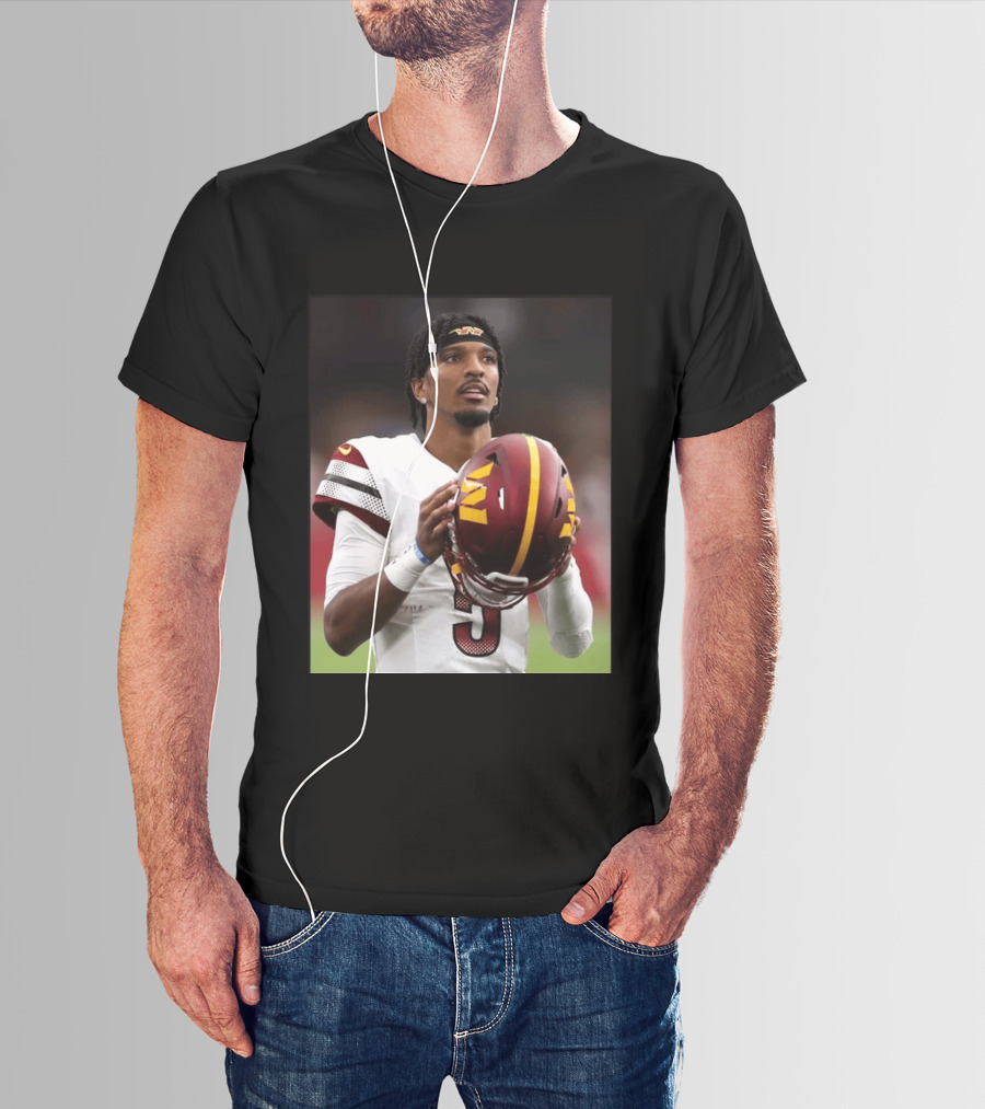 Washington Commanders Quarterback Jayden Daniels Football Player Sports T-Shirt