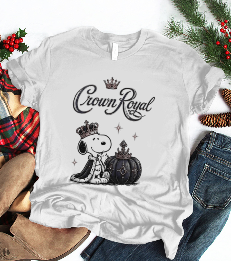 Peanuts Snoopy Crown Royal Boos Only With Crown And Royal T-Shirt
