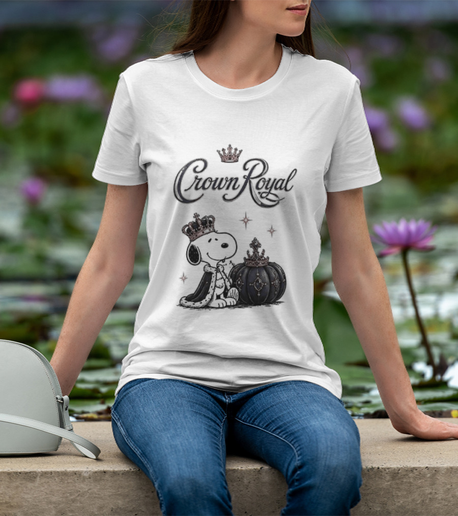 Peanuts Snoopy Crown Royal Boos Only With Crown And Royal T-Shirt