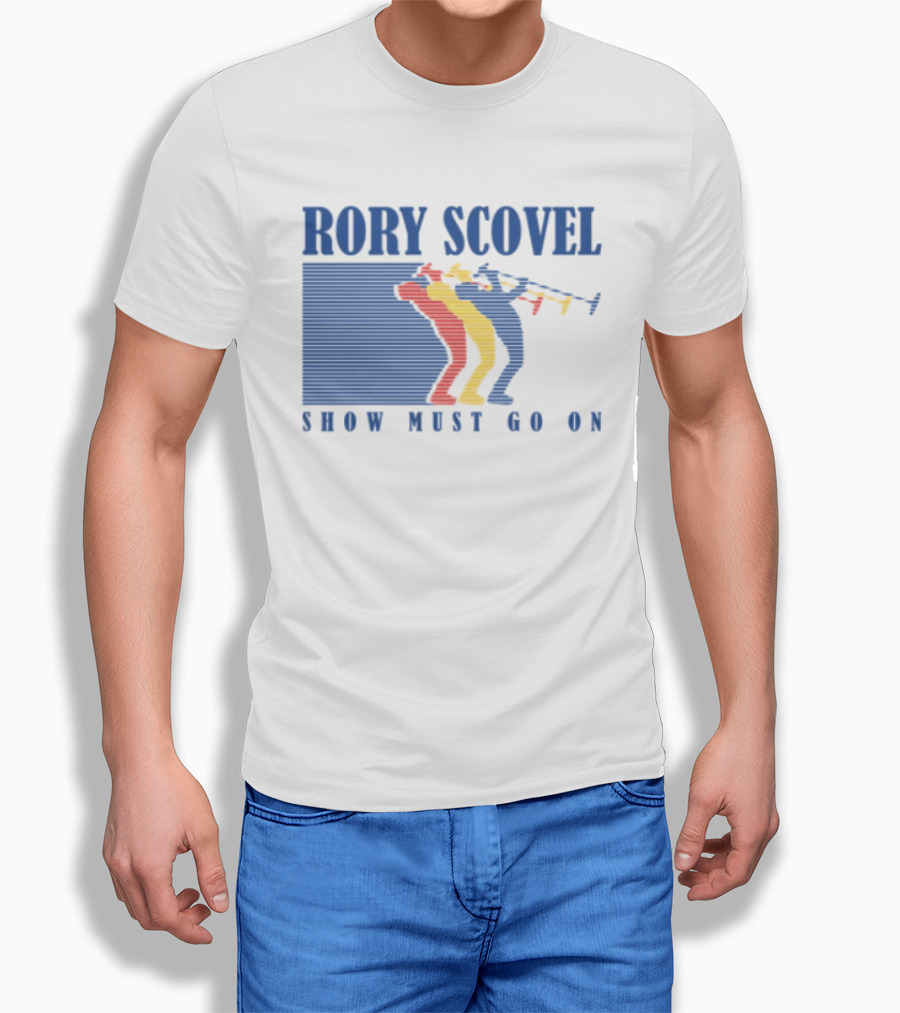 Rory Scovel Show Must Go On Colorful Trumpet Players T-Shirt