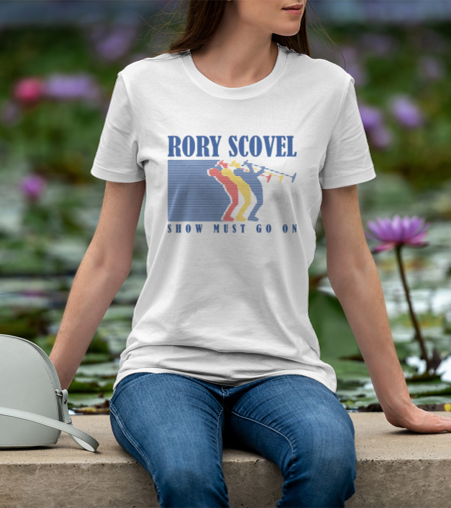 Rory Scovel Show Must Go On Colorful Trumpet Players T-Shirt