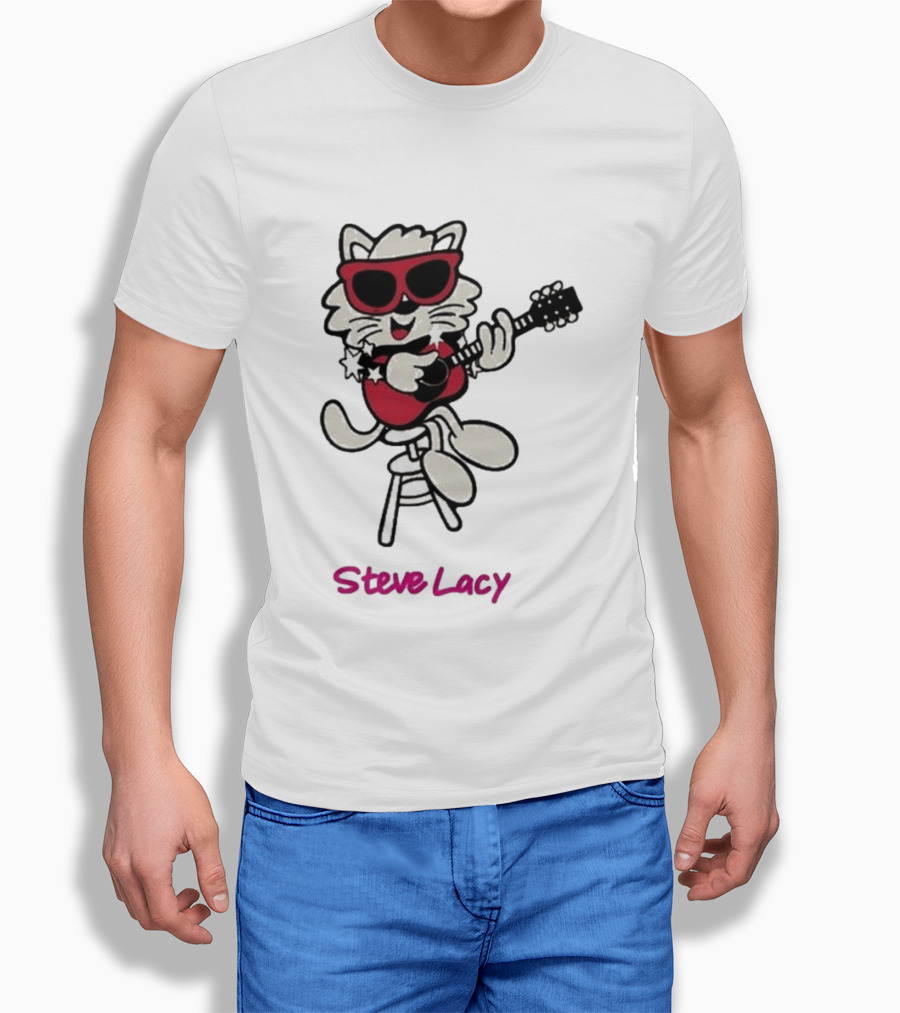 Steve Lacy 2026 Asia Tour Oh Yeah Cool Cat Playing Guitar T-Shirt
