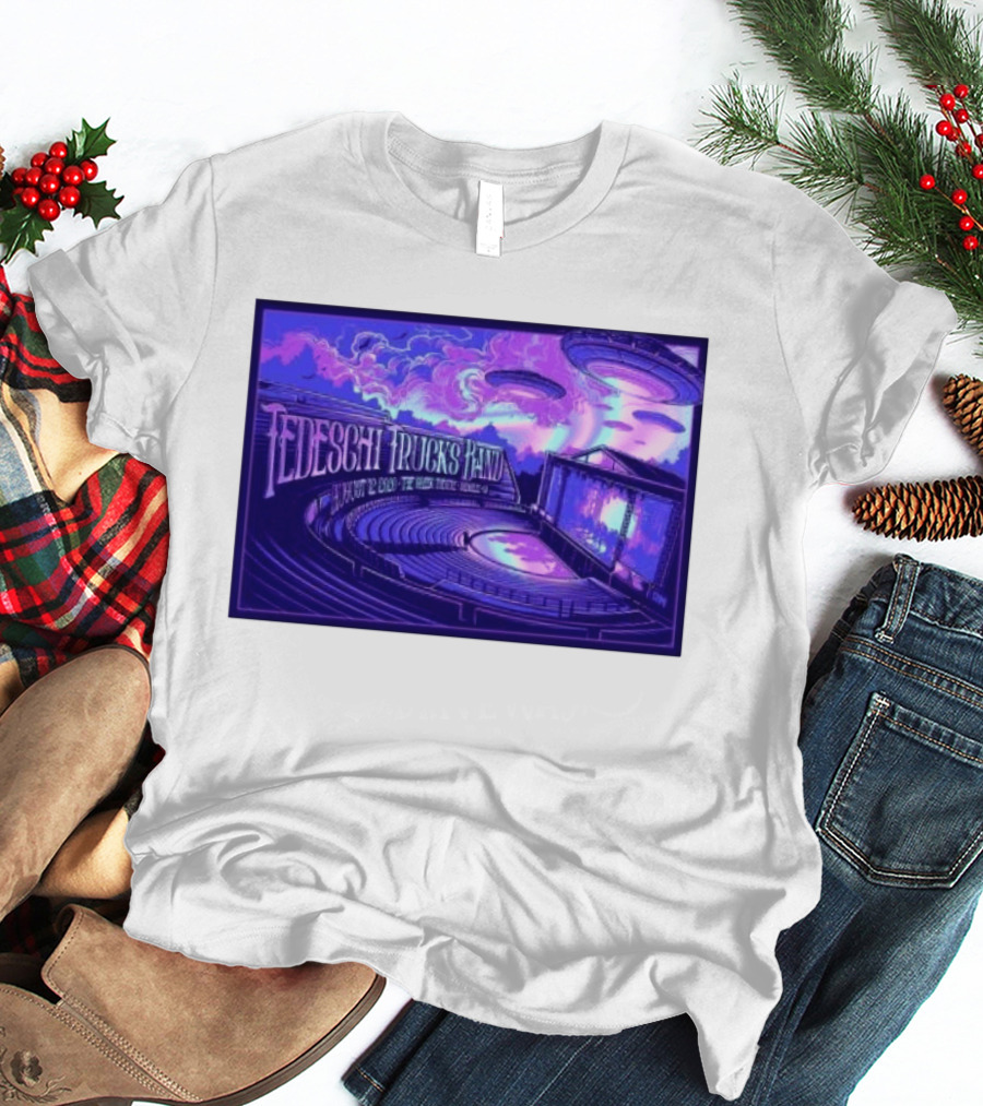 Tedeschi Trucks Band Greek Theatre Berkeley August 12 2026 Concert With UFOs And Neon Lights T-Shirt