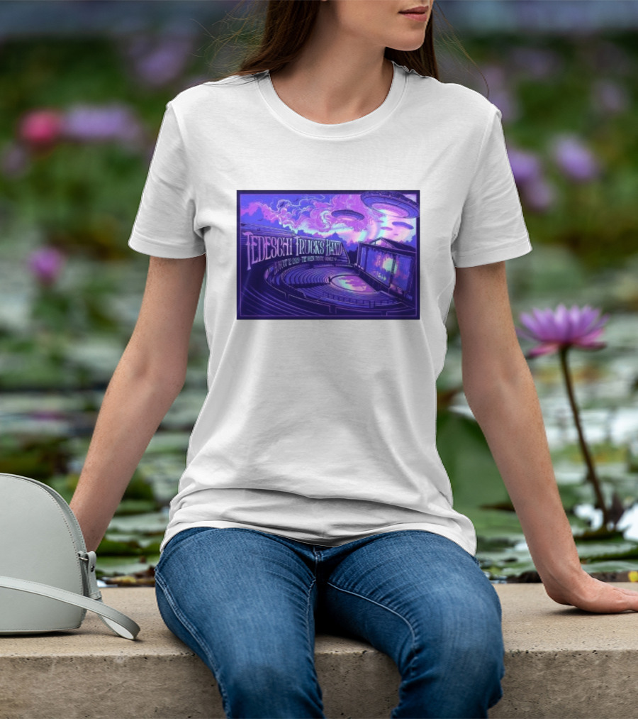 Tedeschi Trucks Band Greek Theatre Berkeley August 12 2026 Concert With UFOs And Neon Lights T-Shirt