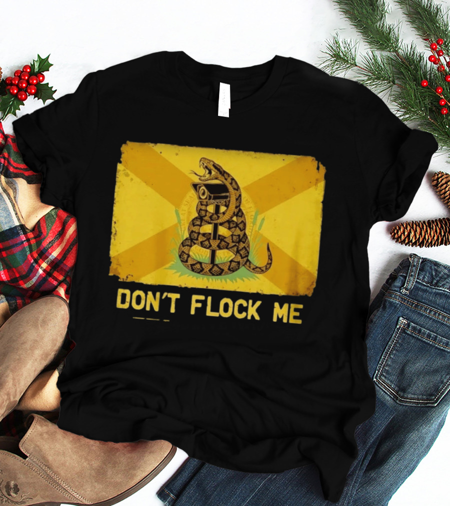 Florida Snake Surveillance Distressed Flag Don't Flock Me T-Shirt