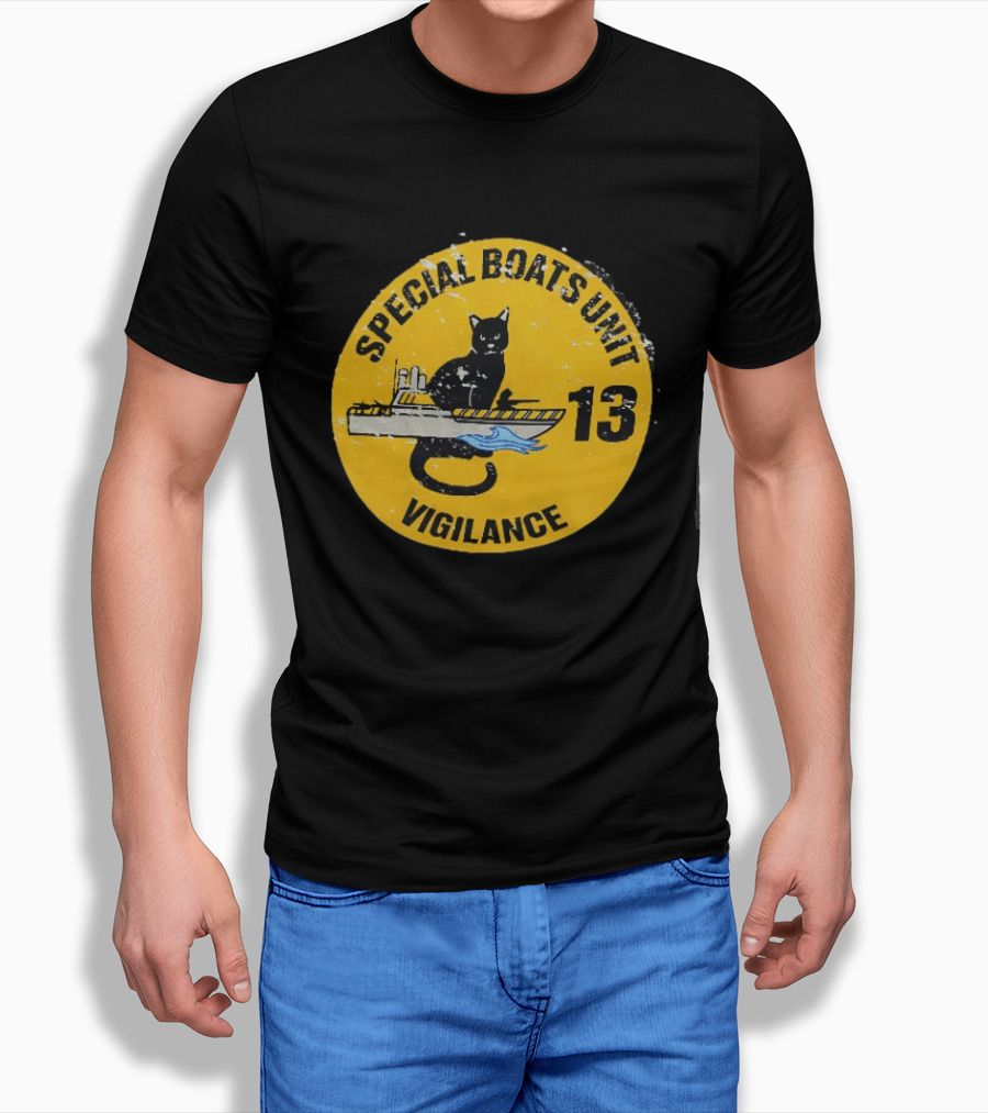 Special Boats Unit 13 Black Cat Vigilance T-Shirt
