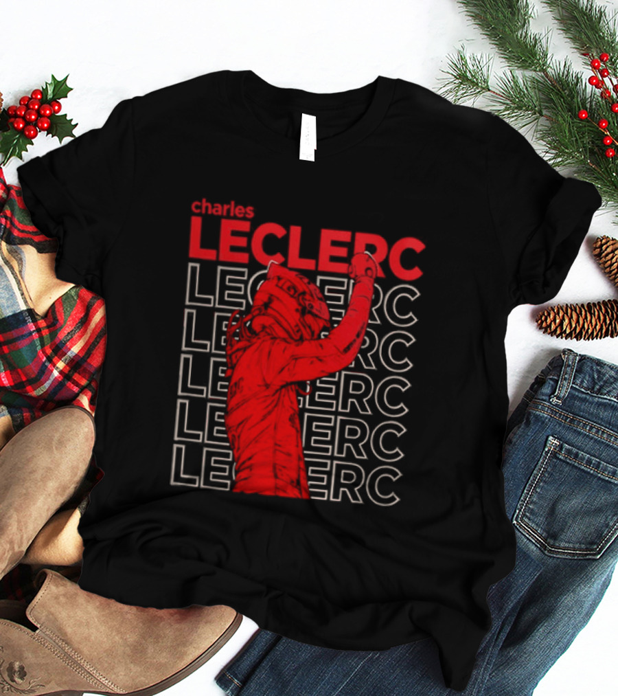 Charles Leclerc Formula 1 Racing Champion Red T-Shirt