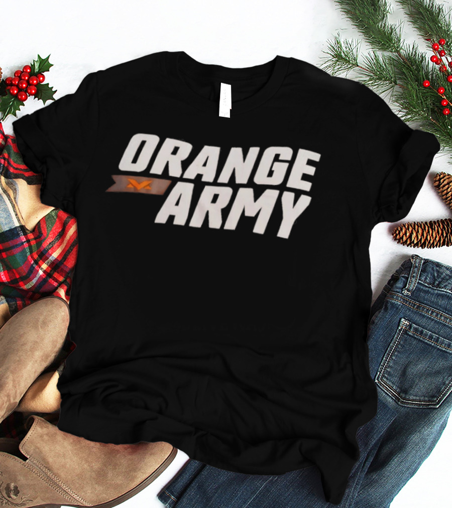 Orange Army Team Spirit Supporter Flag T-Shirt