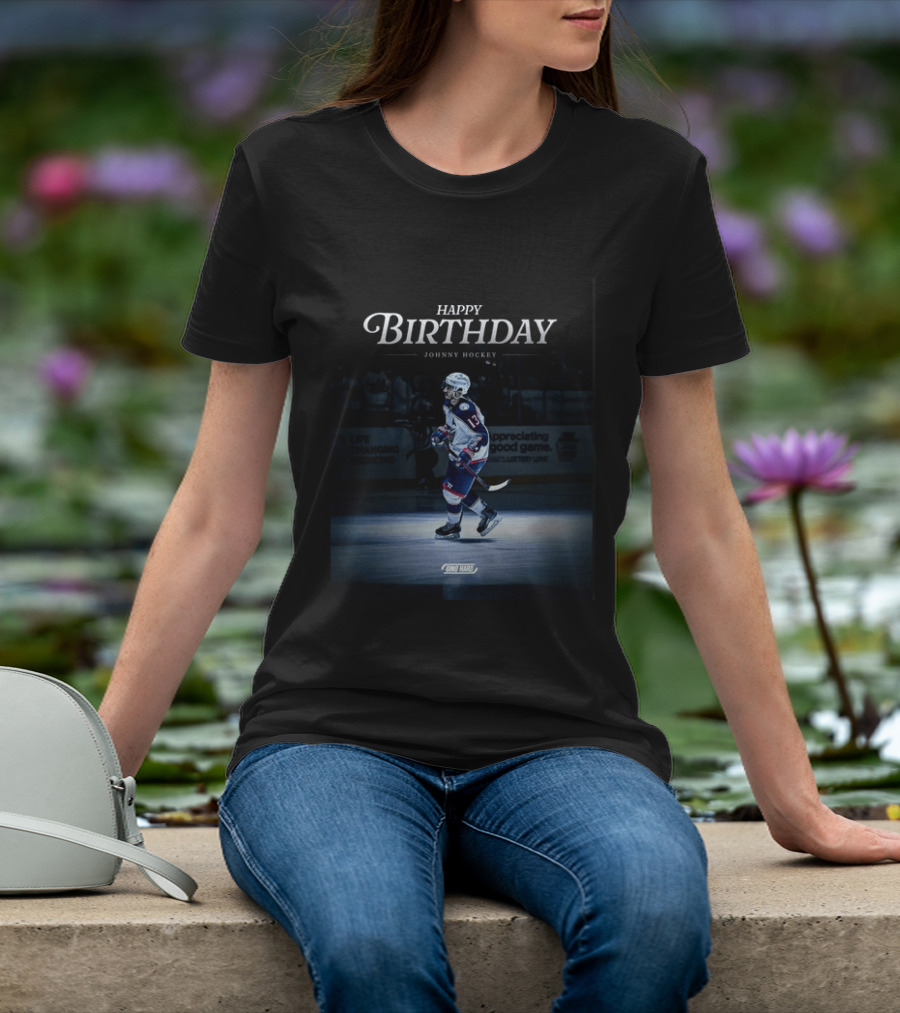 Happy Birthday Johnny Hockey NHL Player Spotlight Ice Rink Celebration T-Shirt
