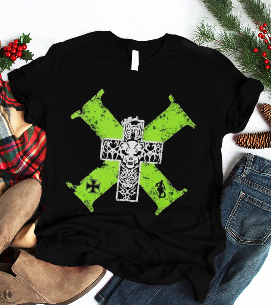 D Generation X Distressed Skull Cross DX WWE Wrestling T-Shirt