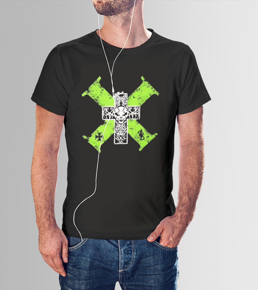 D Generation X Distressed Skull Cross DX WWE Wrestling T-Shirt