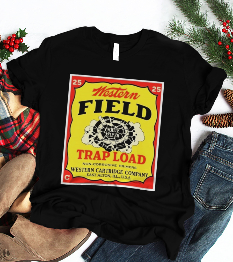 Western Field White Flyer Trap Load Western Cartridge Company East Alton USA T-Shirt
