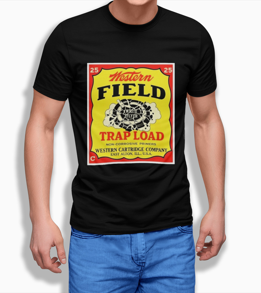 Western Field White Flyer Trap Load Western Cartridge Company East Alton USA T-Shirt