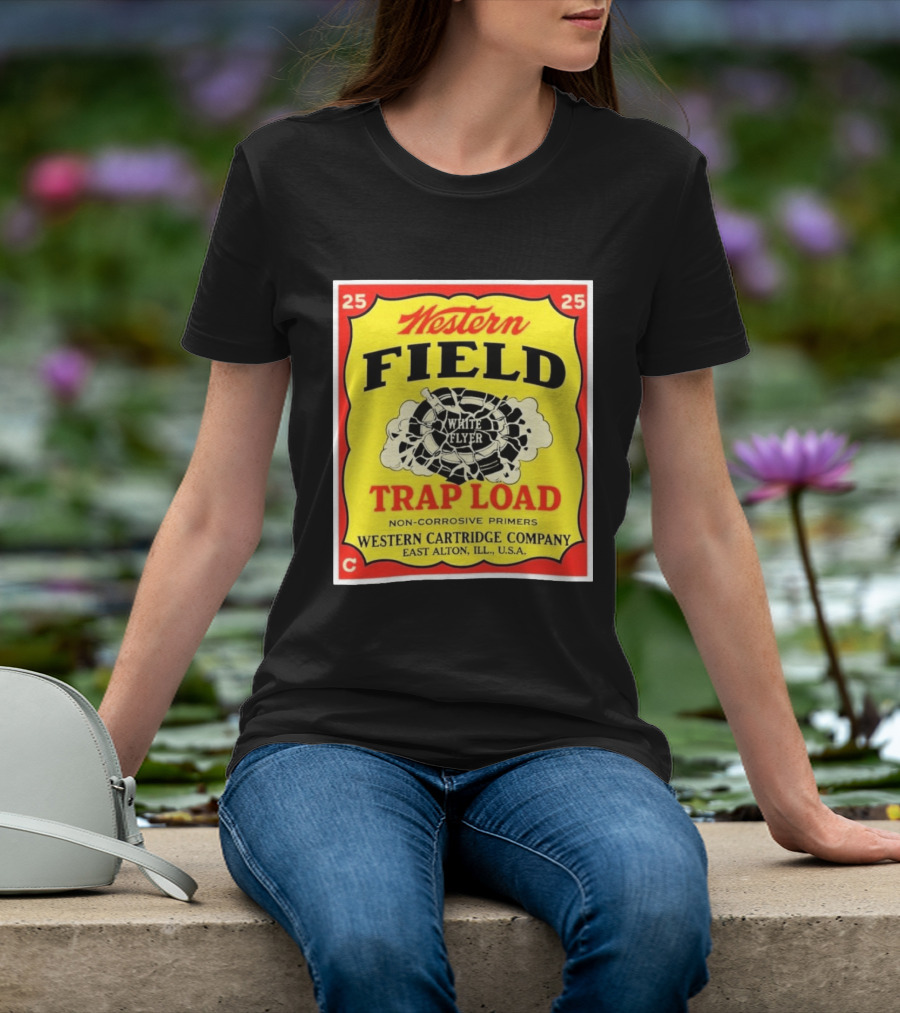 Western Field White Flyer Trap Load Western Cartridge Company East Alton USA T-Shirt