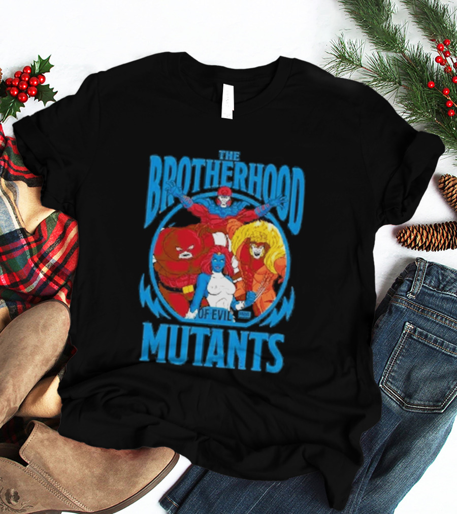 X Men Brotherhood Of Evil Mutants Cropped Mystique Sabretooth Blob T-Shirt