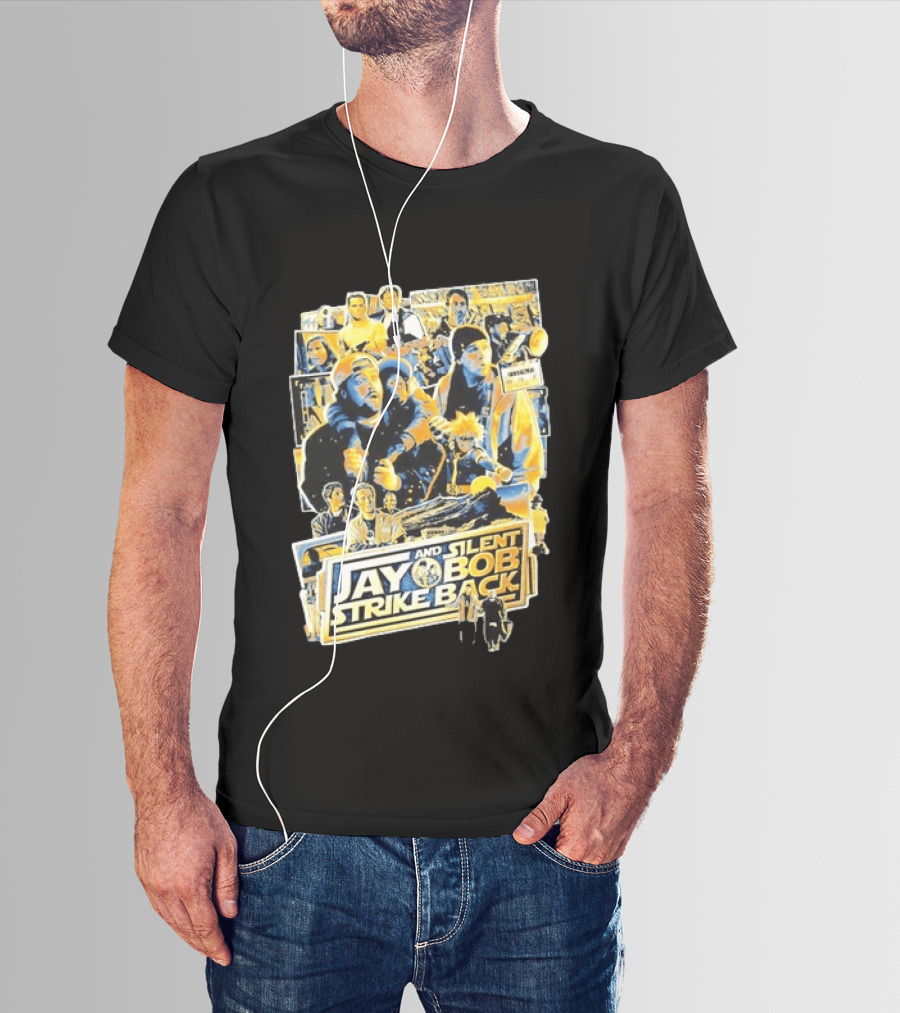 Jay And Silent Bob Strike Back Movie Collage Kevin Smith T-Shirt