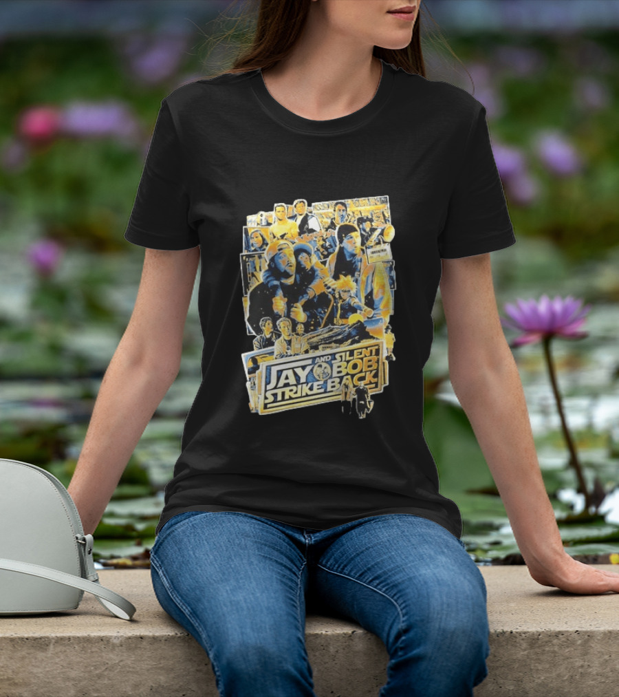 Jay And Silent Bob Strike Back Movie Collage Kevin Smith T-Shirt